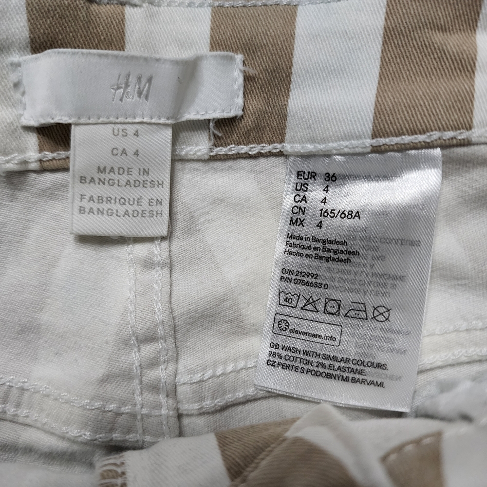 H&M Striped Shorts Sz 4 - Picture 4 of 4